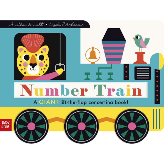 Number Train: A Giant Lift-The-Flap Concertina Book! | Early Learning Board Book For Kids