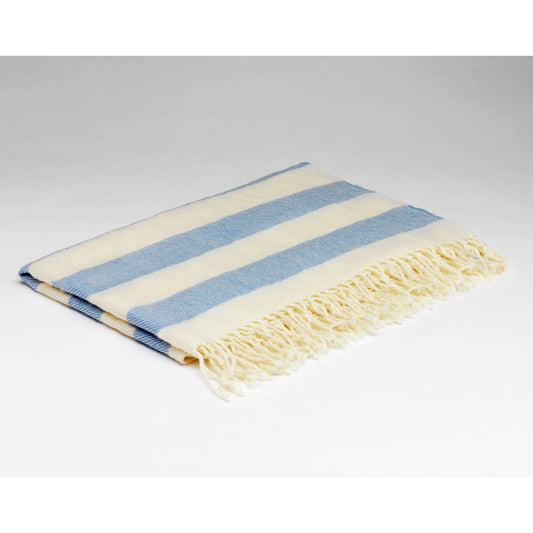 Whispering Blue | Merino Lambswool Baby Blanket | Made in Downings, Co. Donegal