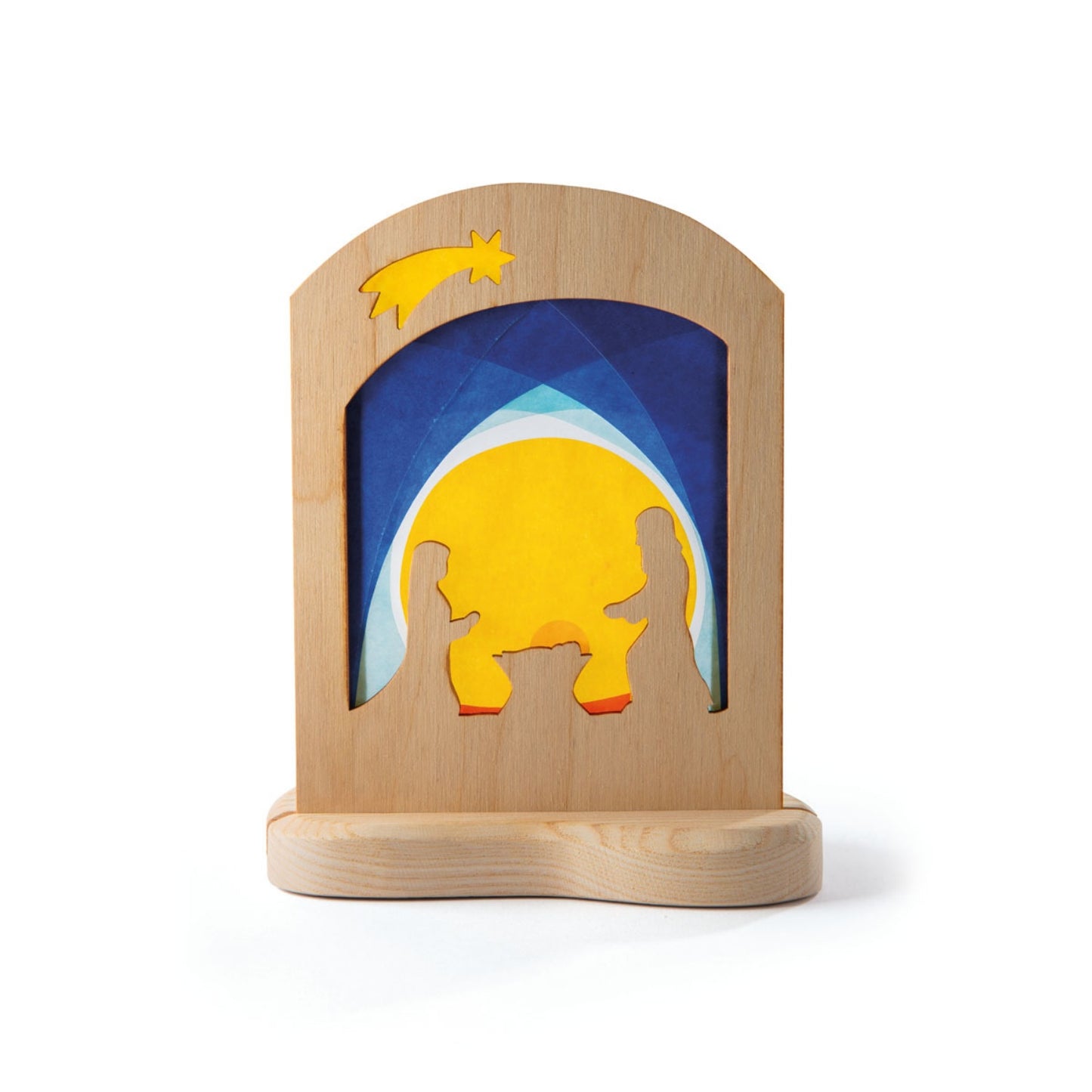 Colour Silhouette Holy Family | Wooden Home & Seasonal Decoration