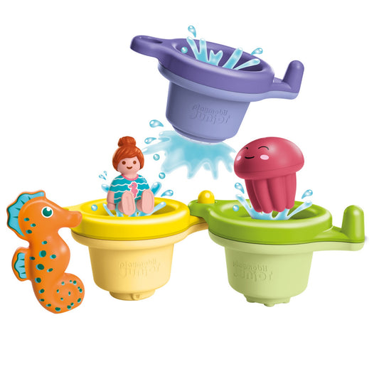 Floating Cups with Water Fun | Junior Aqua | Bath Toys | 1 - 4 Years