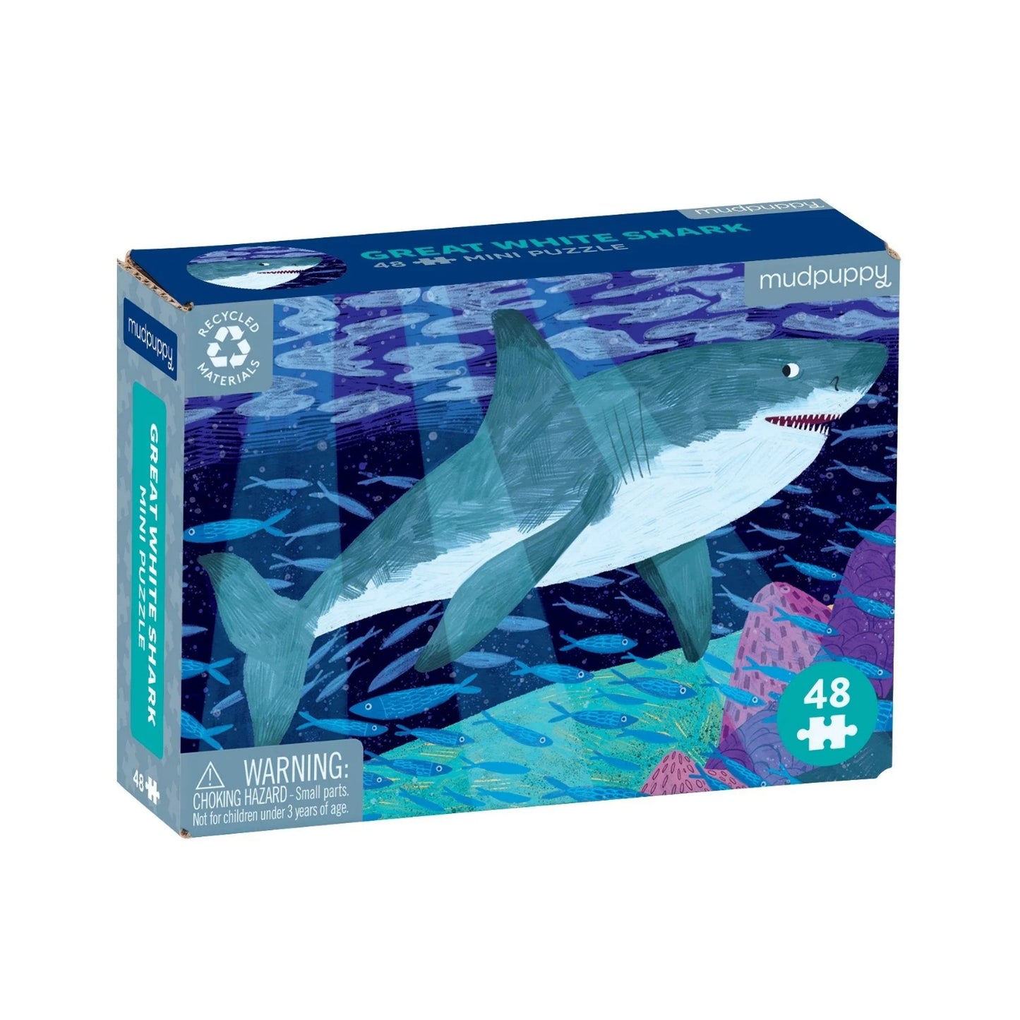 Great White Shark Mini Puzzle | 48 Piece Jigsaw Puzzle For Kids