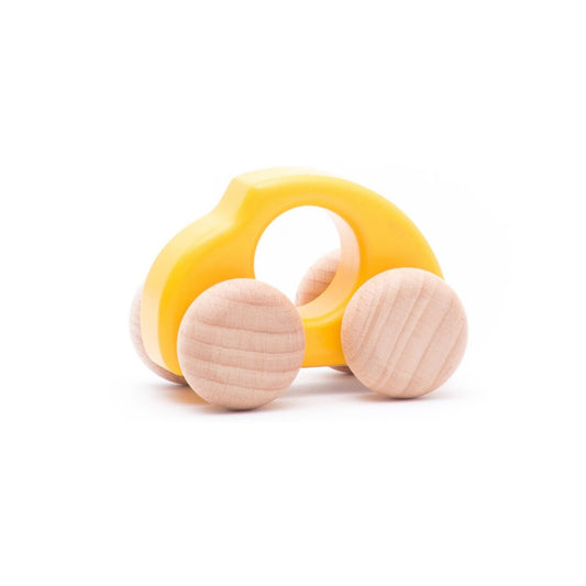 Yellow Beetle Car | Wooden Activity Toy for Babies & Toddlers