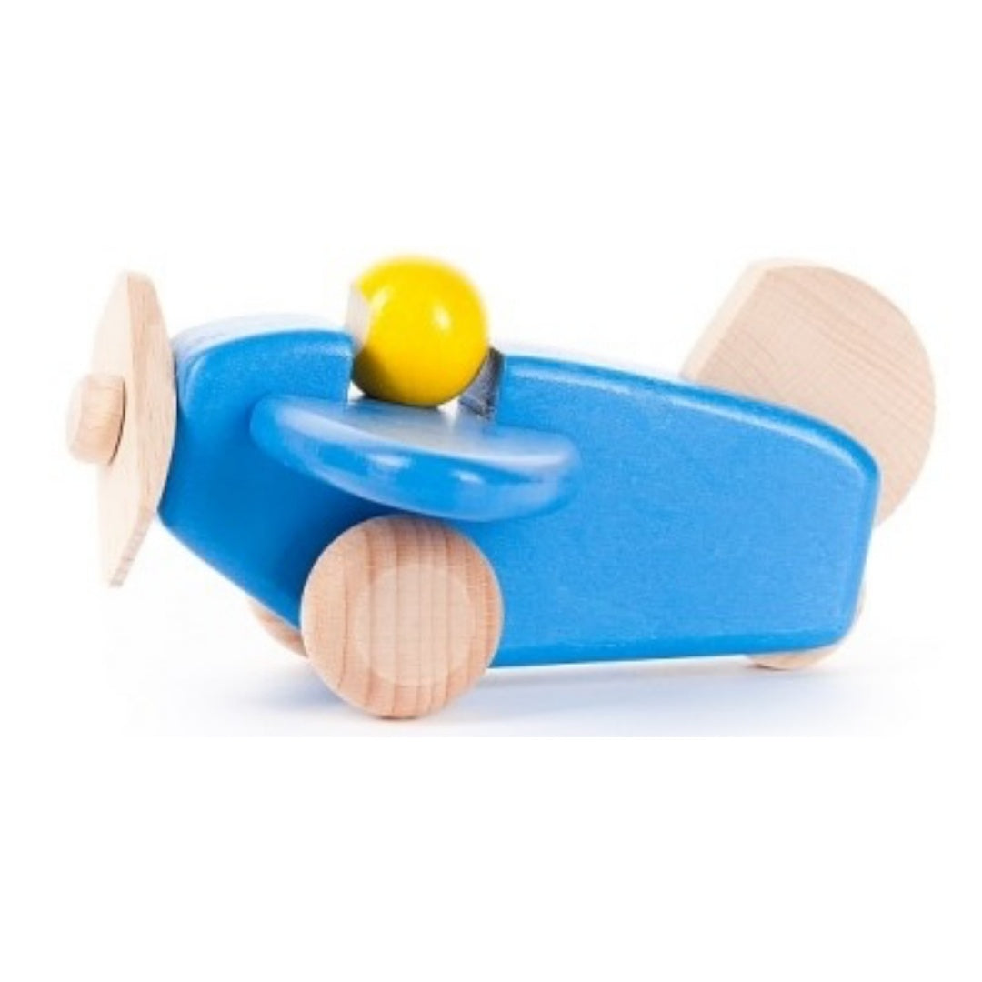 Blue Plane with Pilot | Wooden Activity Toy for Babies & Toddlers