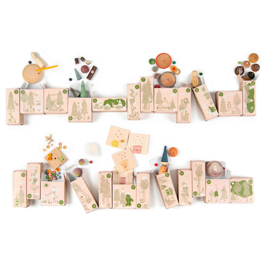 Grapat Advent Calendar 2025 | 24 Wooden Pieces | Natural Wooden Toys for Kids