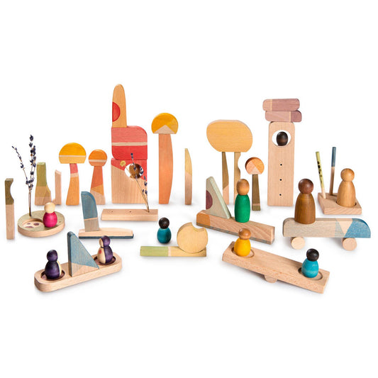 Happy Place | Small World Playset | Wooden Toys for Kids | Open-Ended Play