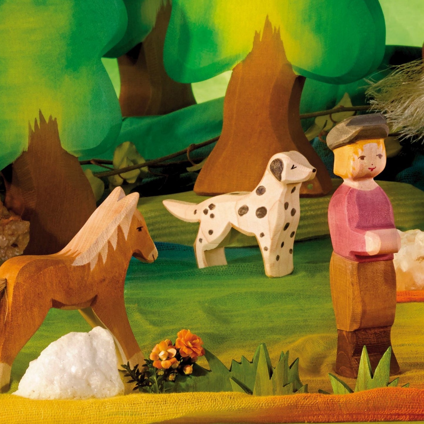 Dalmatian Dog | Farm Animal Figure | Wooden Toys for Kids