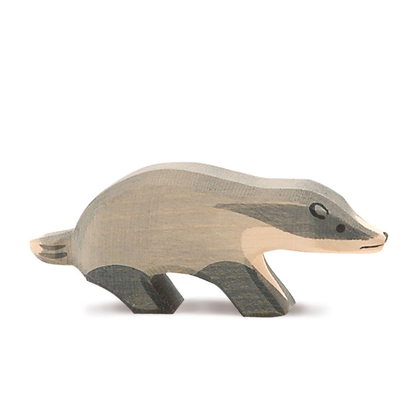 Badger with Straight Head | Woodland Animal Figure | Wooden Toys for Kids