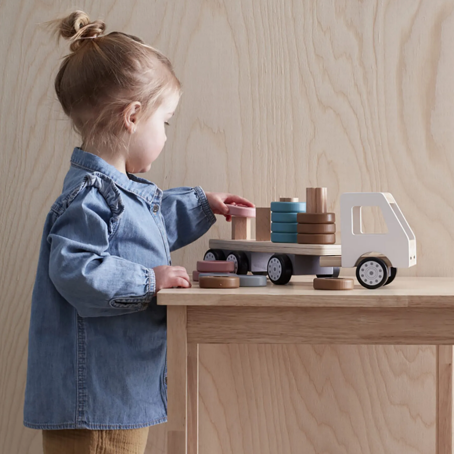 Sorter Ring Truck | Wooden Toddler Activity Toy