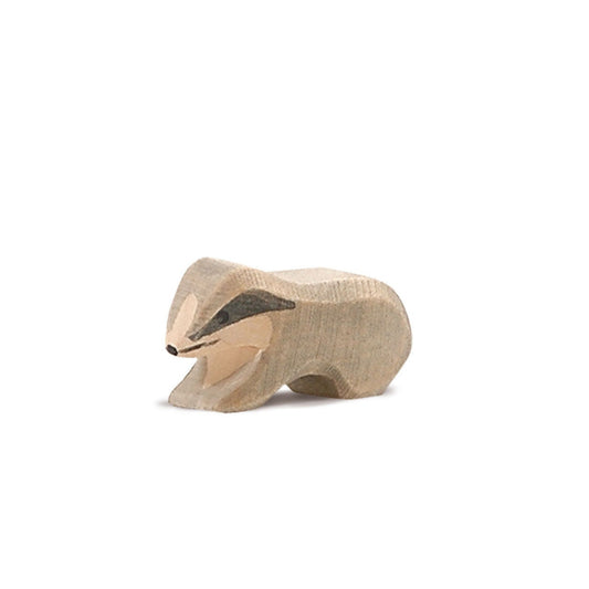 Small Badger | Woodland Animal Figure | Wooden Toys for Kids