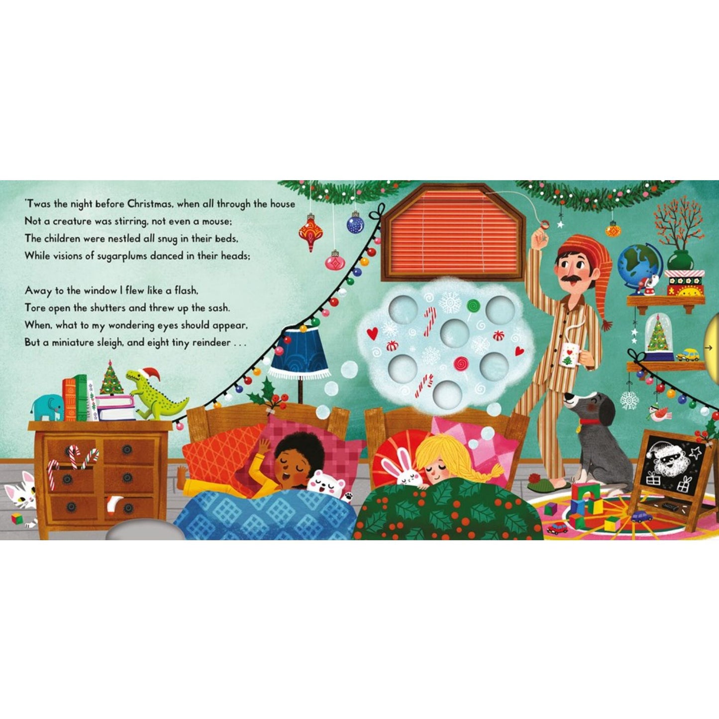 'Twas the Night Before Christmas | A Push, Pull and Slide Board Book | The Perfect Christmas Gift for Toddlers!