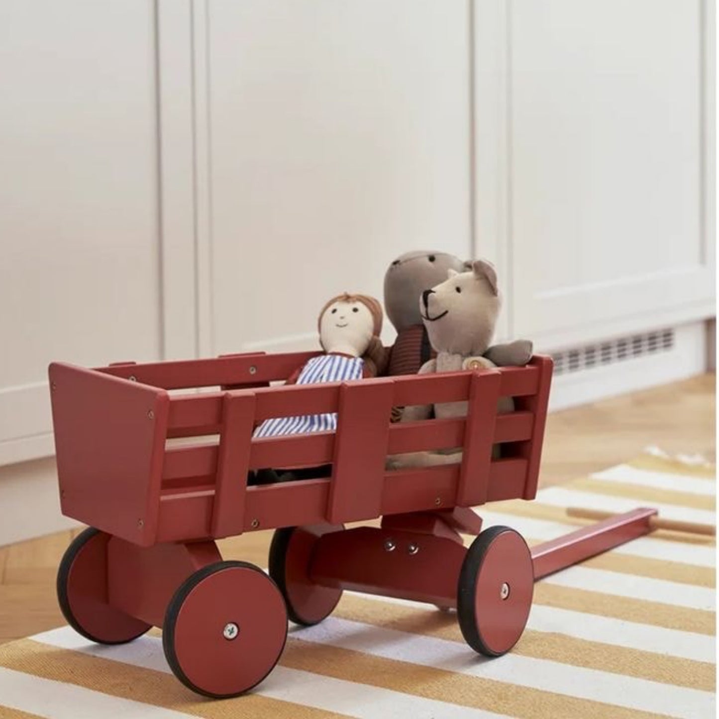 Doll Wagon - Dark Red | Carl Larsson Collection | Wooden Pretend Play Toy
