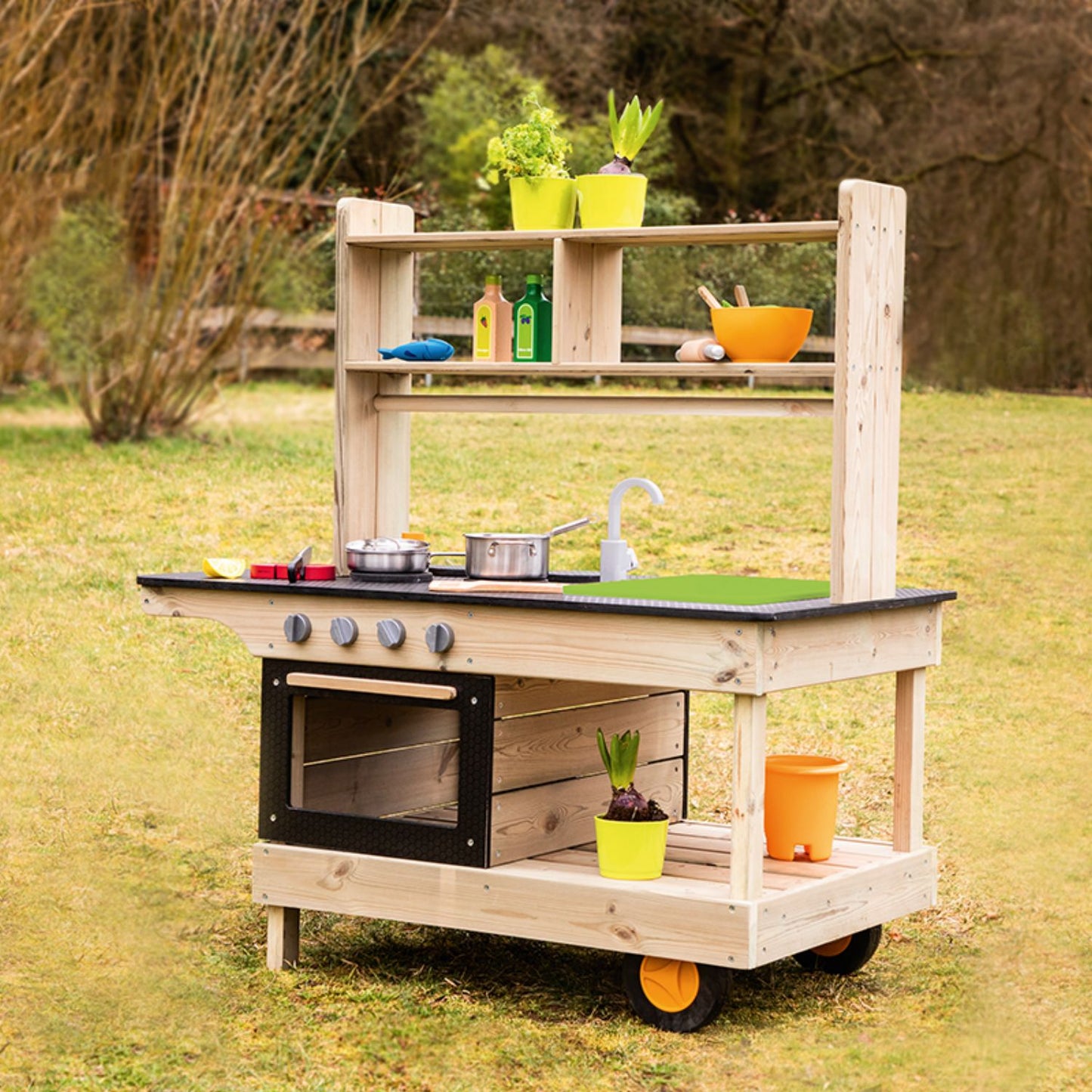 Mobile Kitchen | Children's Wooden Mud Kitchen