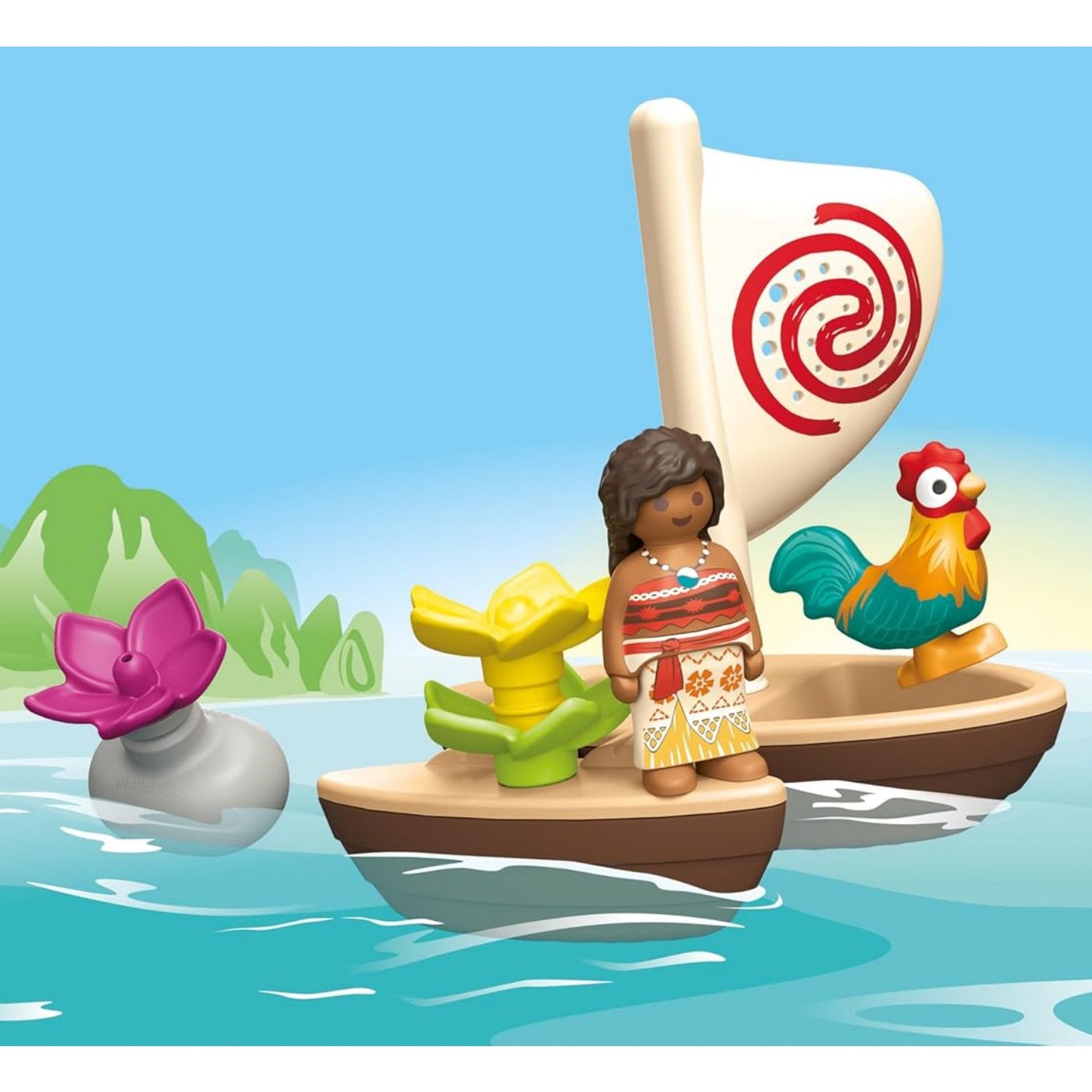 Moana's Sail Boat | Junior Aqua | Bath Toys | Eco-Plastic | 1 - 4 Years