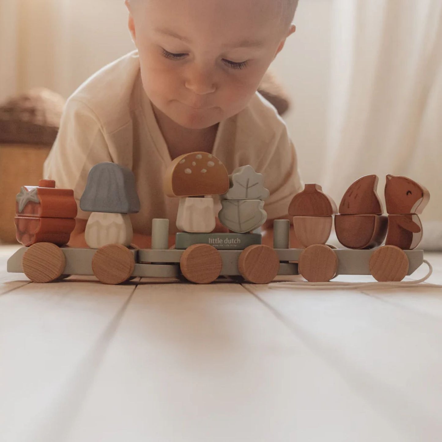 Stacking Train Squirrel Forest Friends | Wooden Toddler Activity