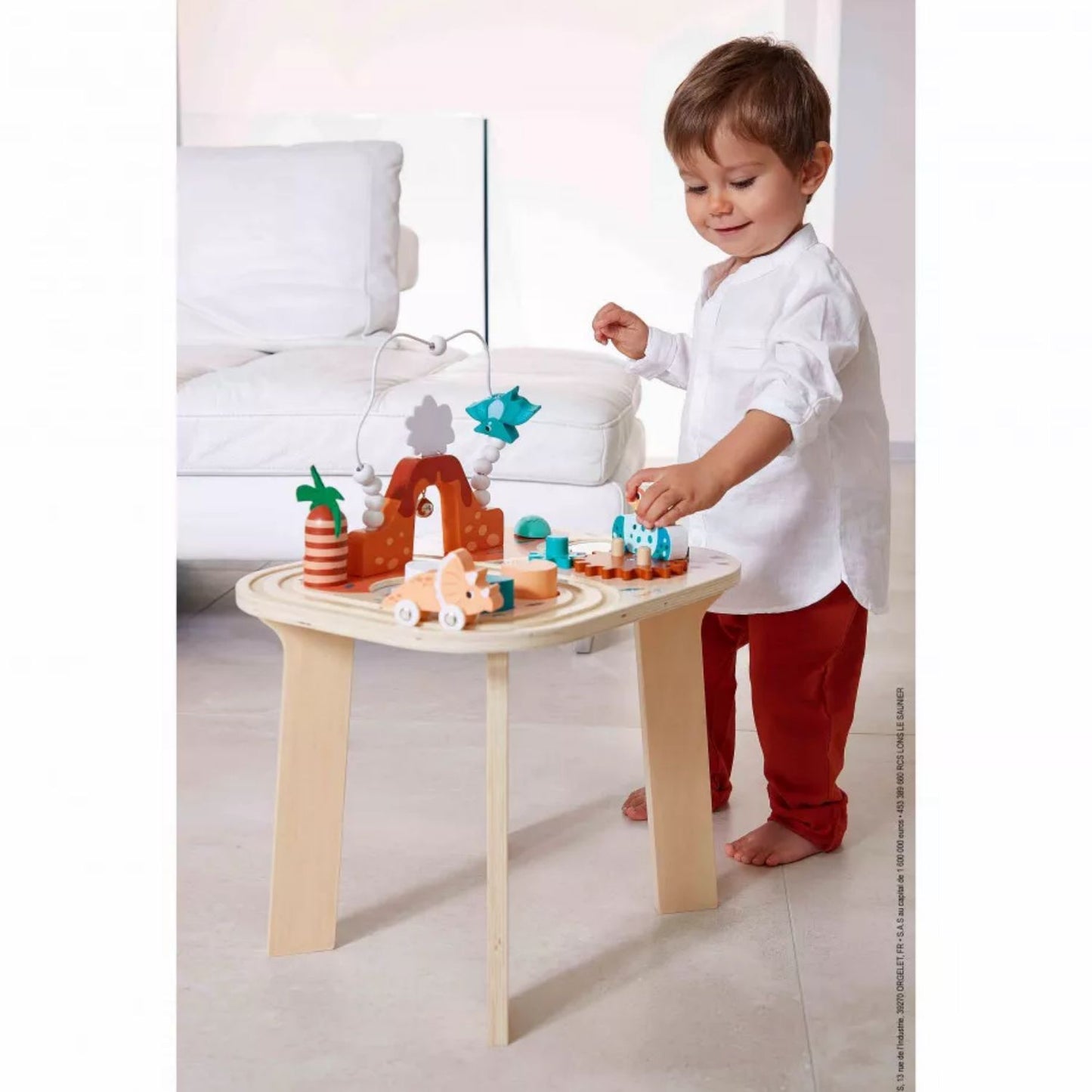Dino Activity Table | Wooden Toddler Activity Toy