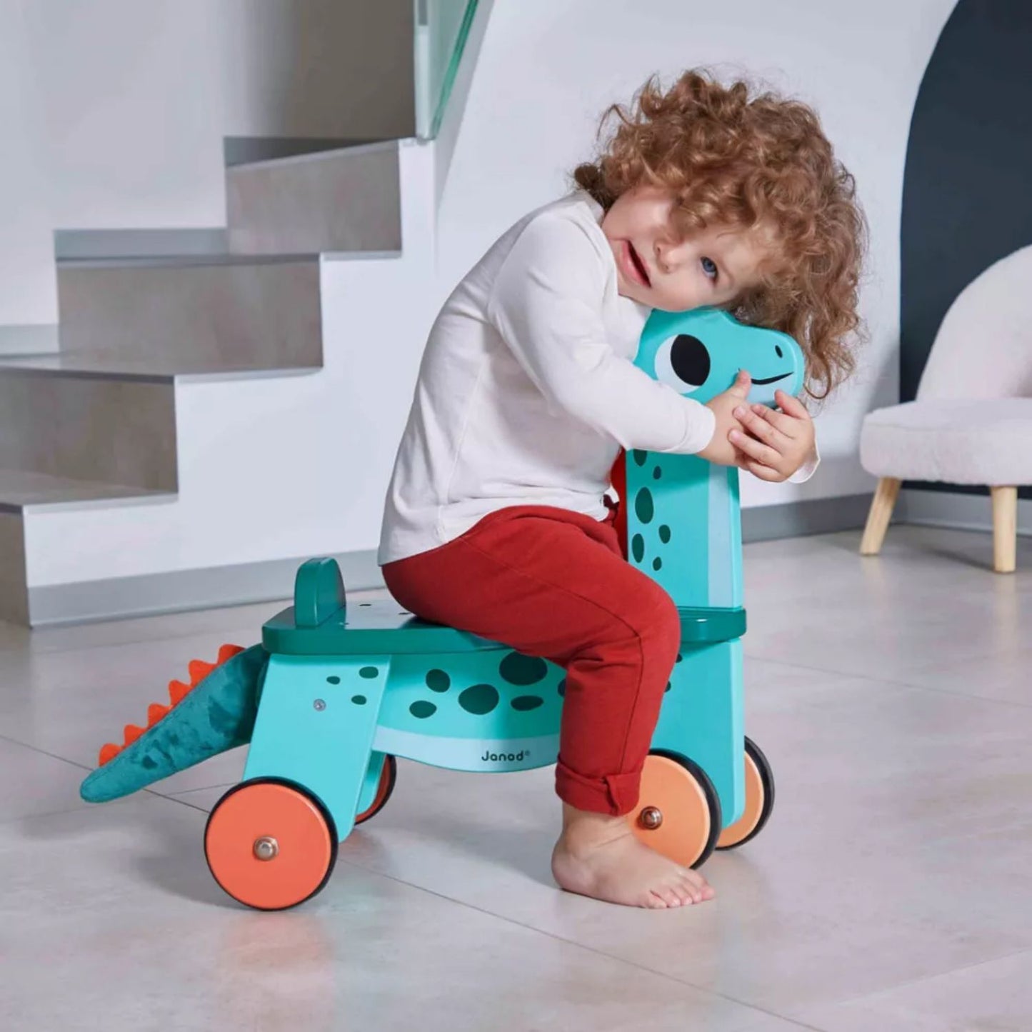 Ride-on Dino Portosaurus | Baby & Toddler Activity Wooden Toy