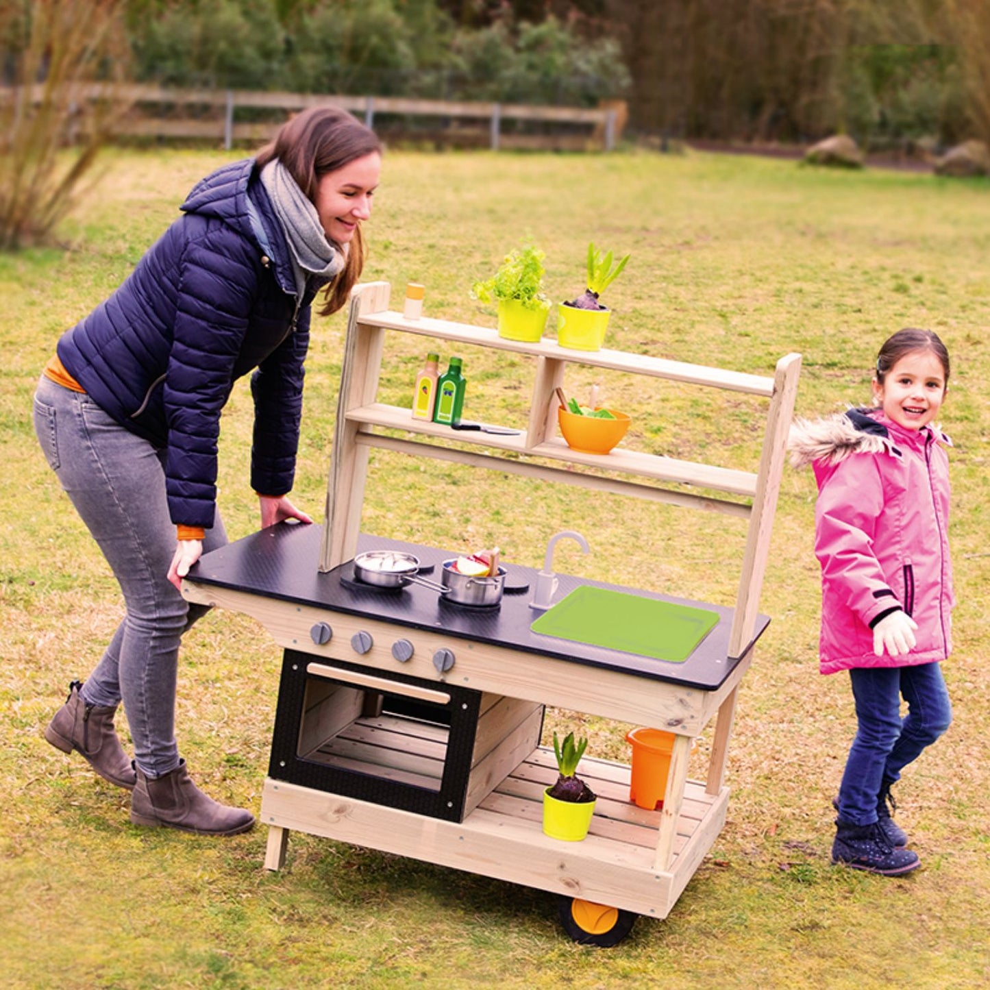 Mobile Kitchen | Children's Wooden Mud Kitchen