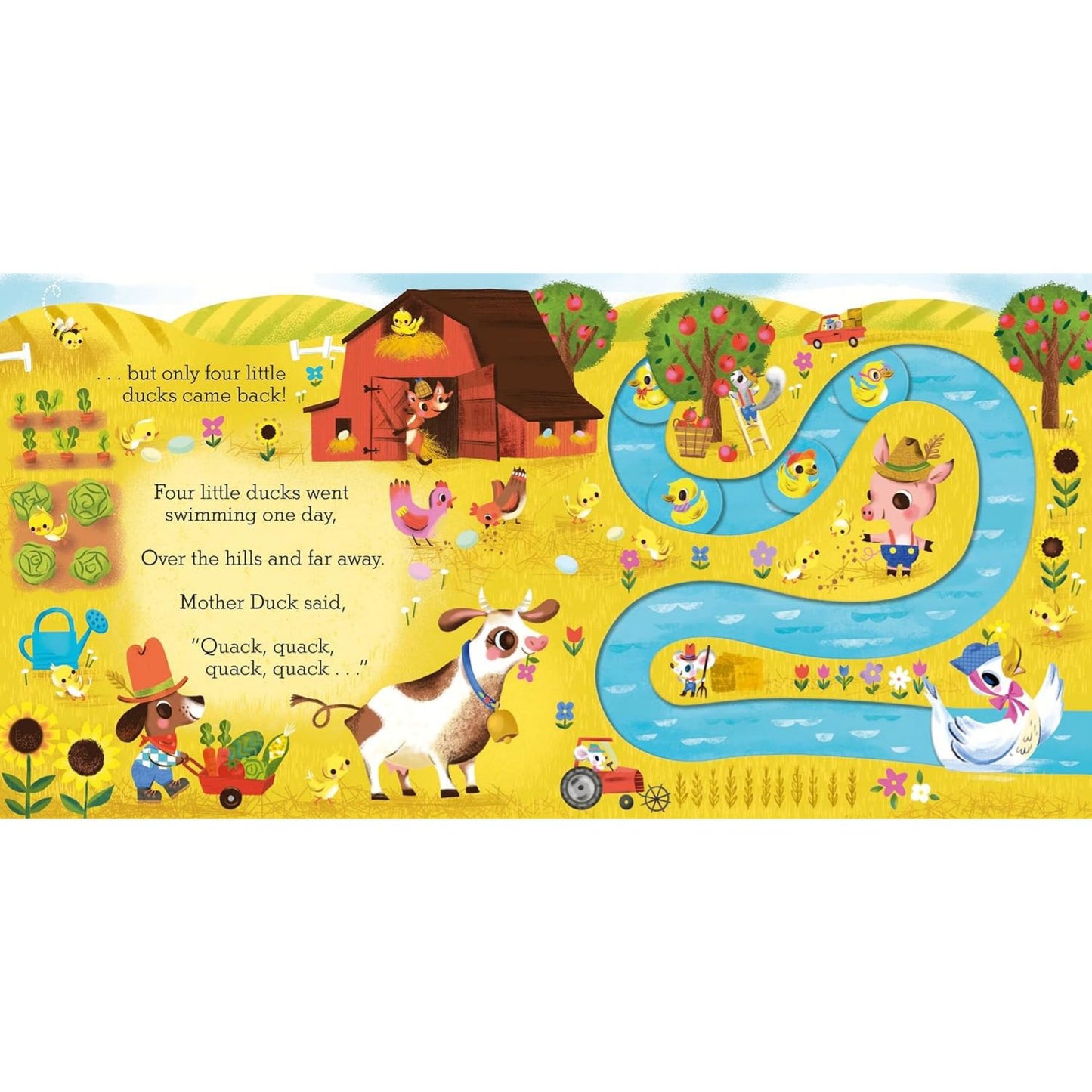 Five Little Ducks: A Nursery Rhyme Counting Book for Toddlers | Interactive Board Book