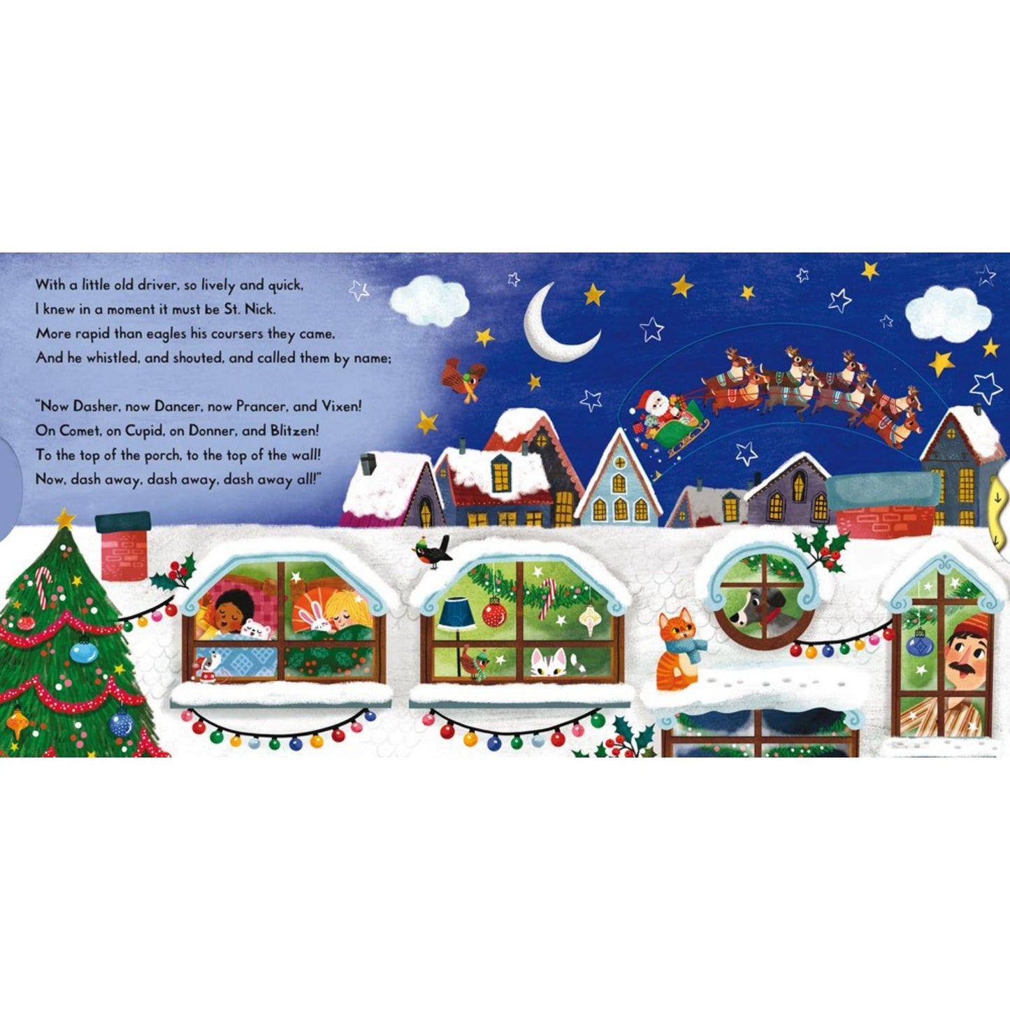 'Twas the Night Before Christmas | A Push, Pull and Slide Board Book | The Perfect Christmas Gift for Toddlers!