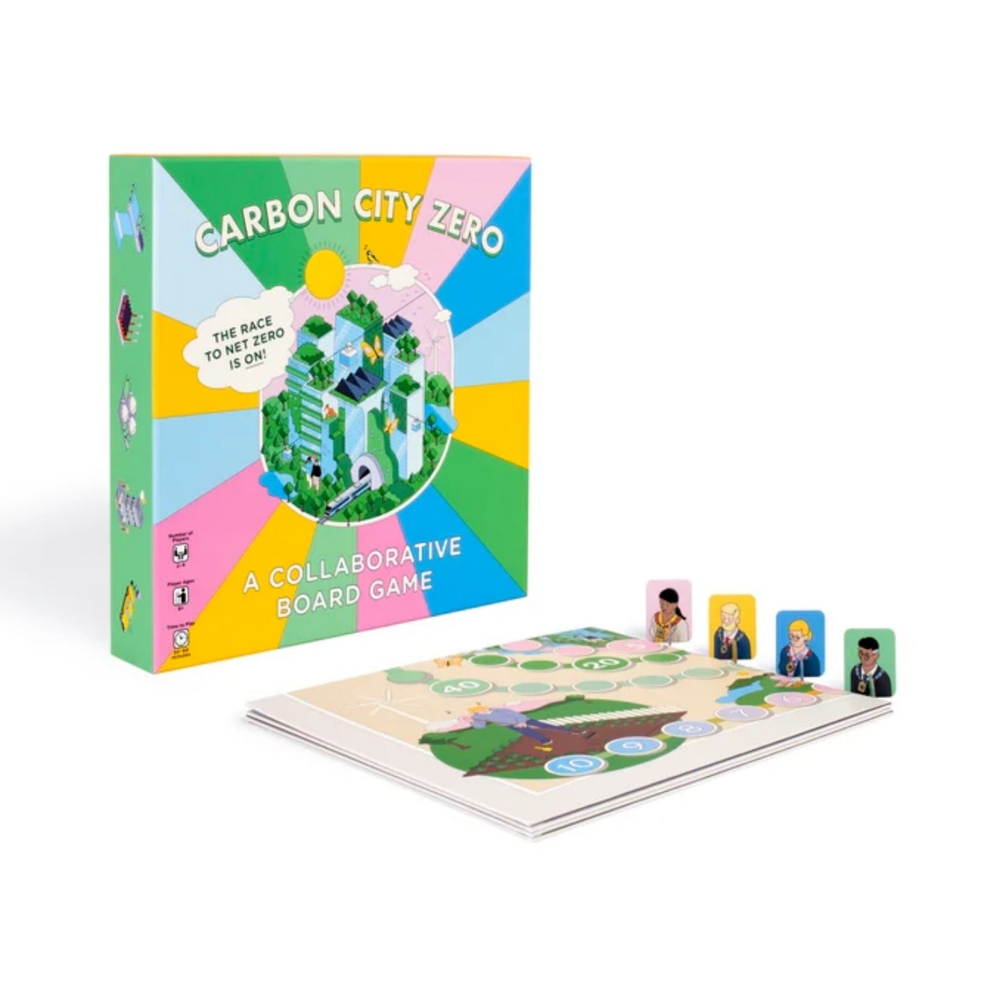 Carbon City Zero - A Collaborative Board Game: Can you work together for a carbon-neutral future? | Children's Board Games