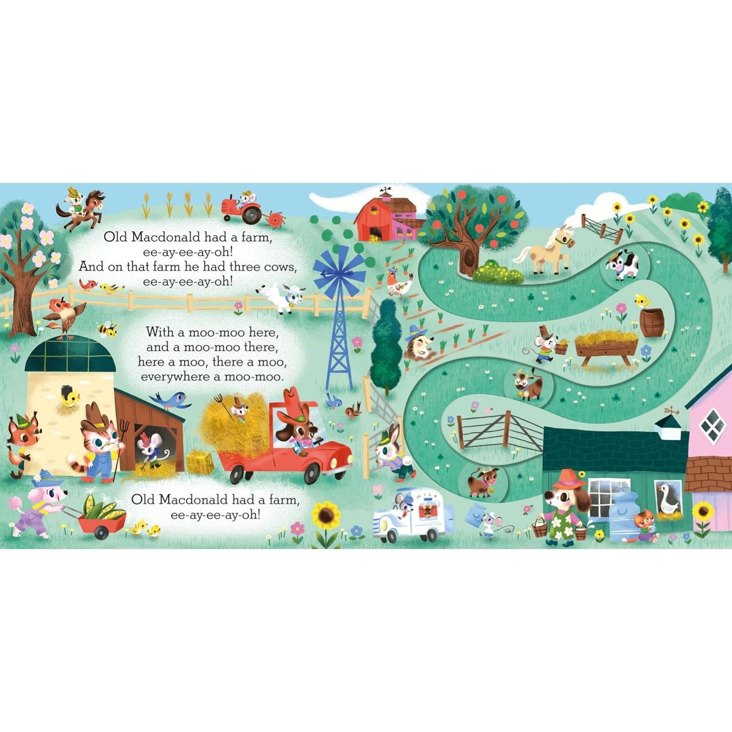 Old Macdonald had a Farm: A Nursery Rhyme Counting Book for Toddlers | Interactive Board Book