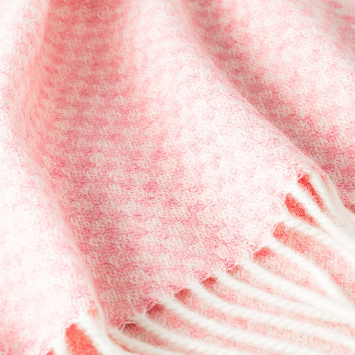 Pink Basket Weave Pattern | Irish Lambswool Baby Blanket | Made in Nenagh, Co. Tipperary