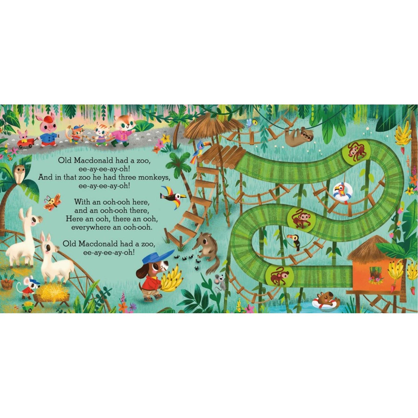 Old Macdonald had a Zoo: A Nursery Rhyme Counting Book for Toddlers | Interactive Board Book