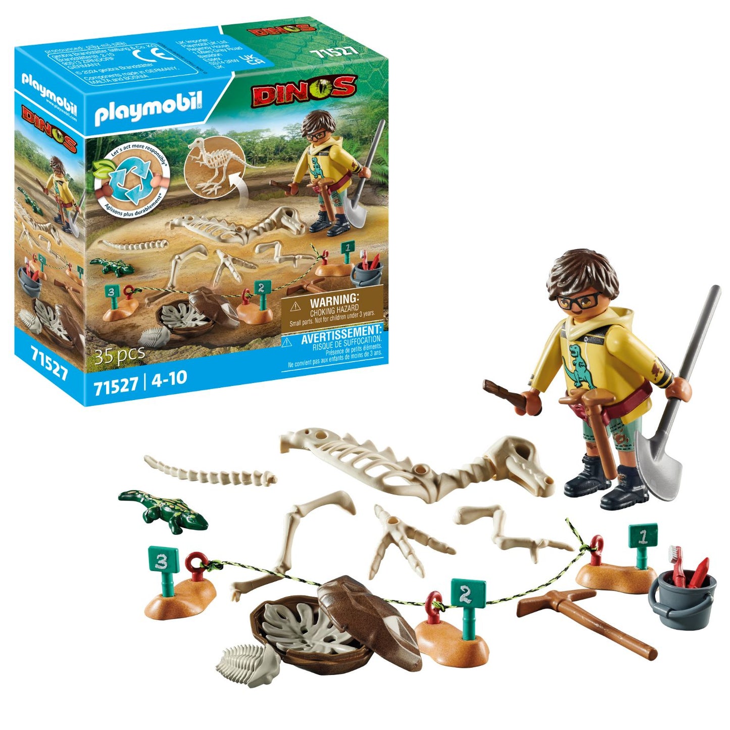 Archaeological Dig with Dinosaur Skeleton | Dinos | Eco-Plastic | 4 - 11 Years