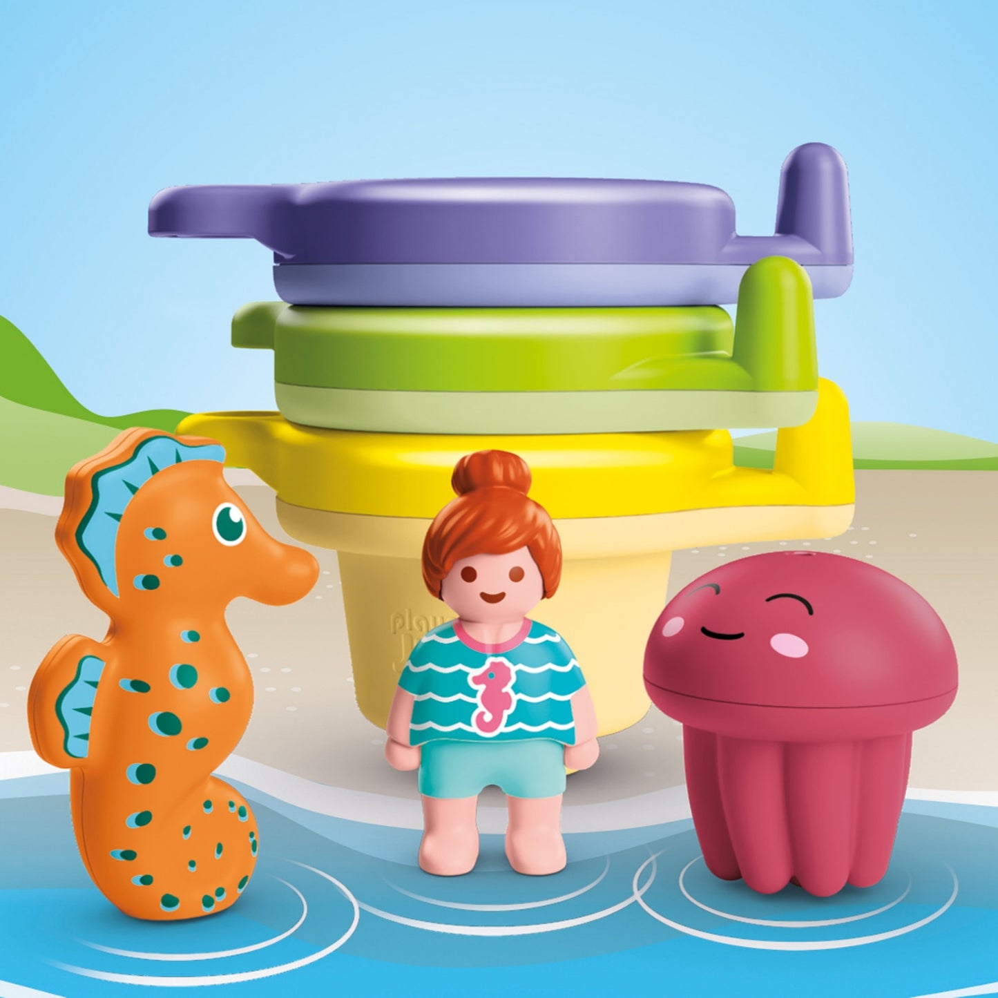 Floating Cups with Water Fun | Junior Aqua | Bath Toys | 1 - 4 Years