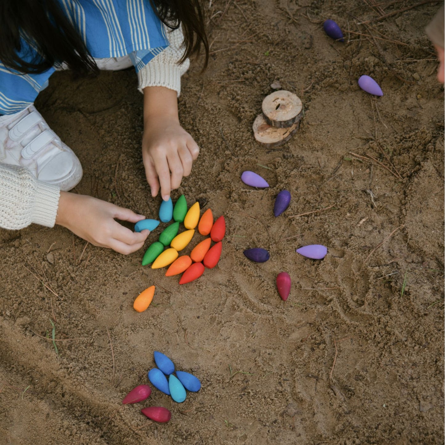 Mandala Rainbow Snowflakes | 36 Pieces | Wooden Toys for Kids | Open-Ended Play