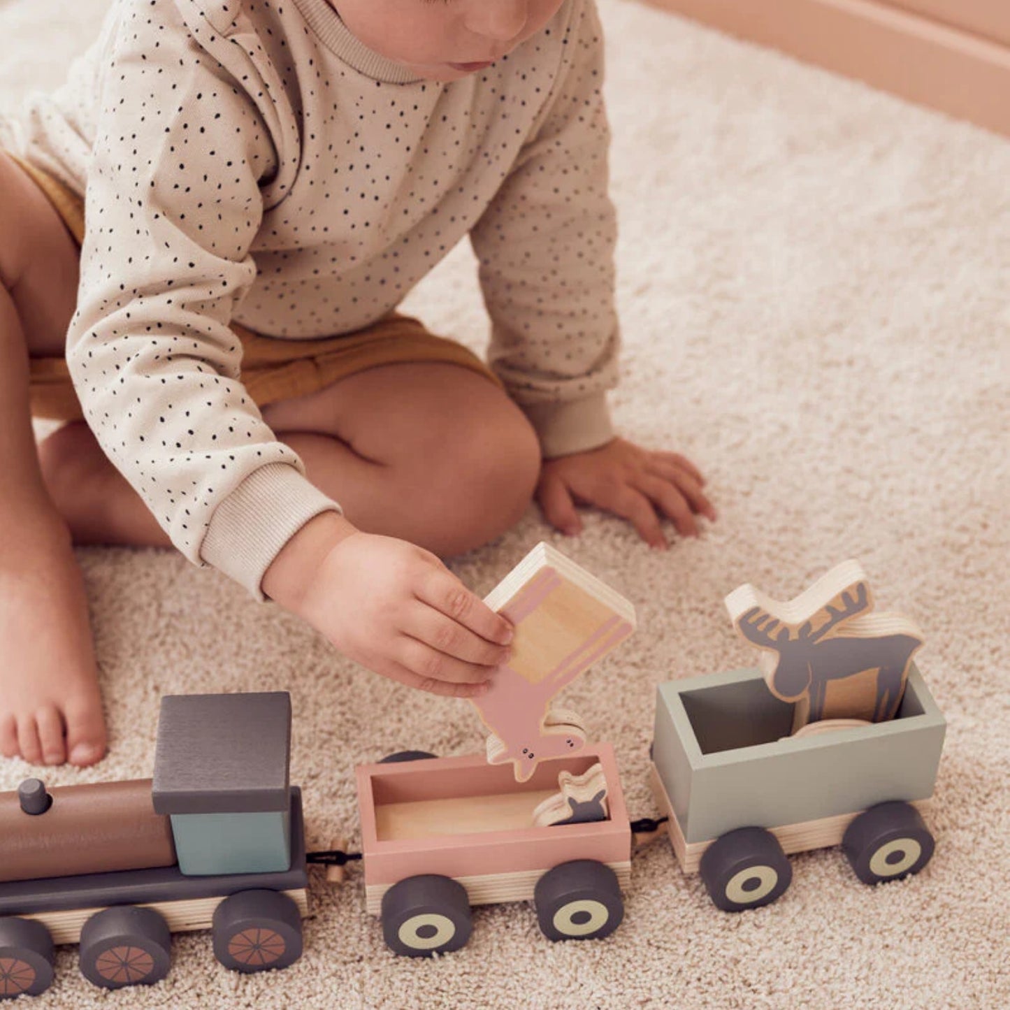 Animal Wood Train | Wooden Toddler Activity Toy