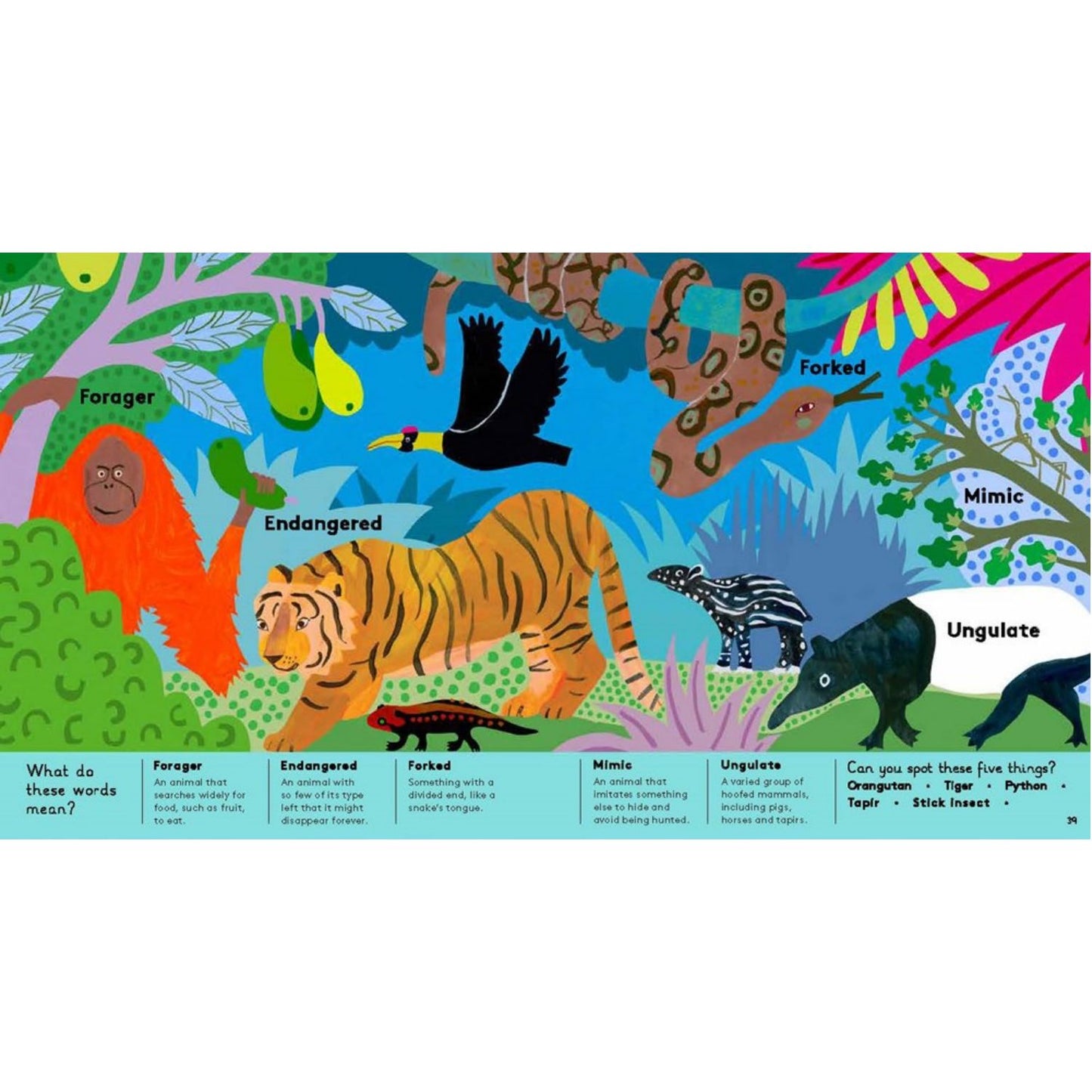 Animal Words for Little Zoologists: 100 Interesting Words | Children's Book on Nature