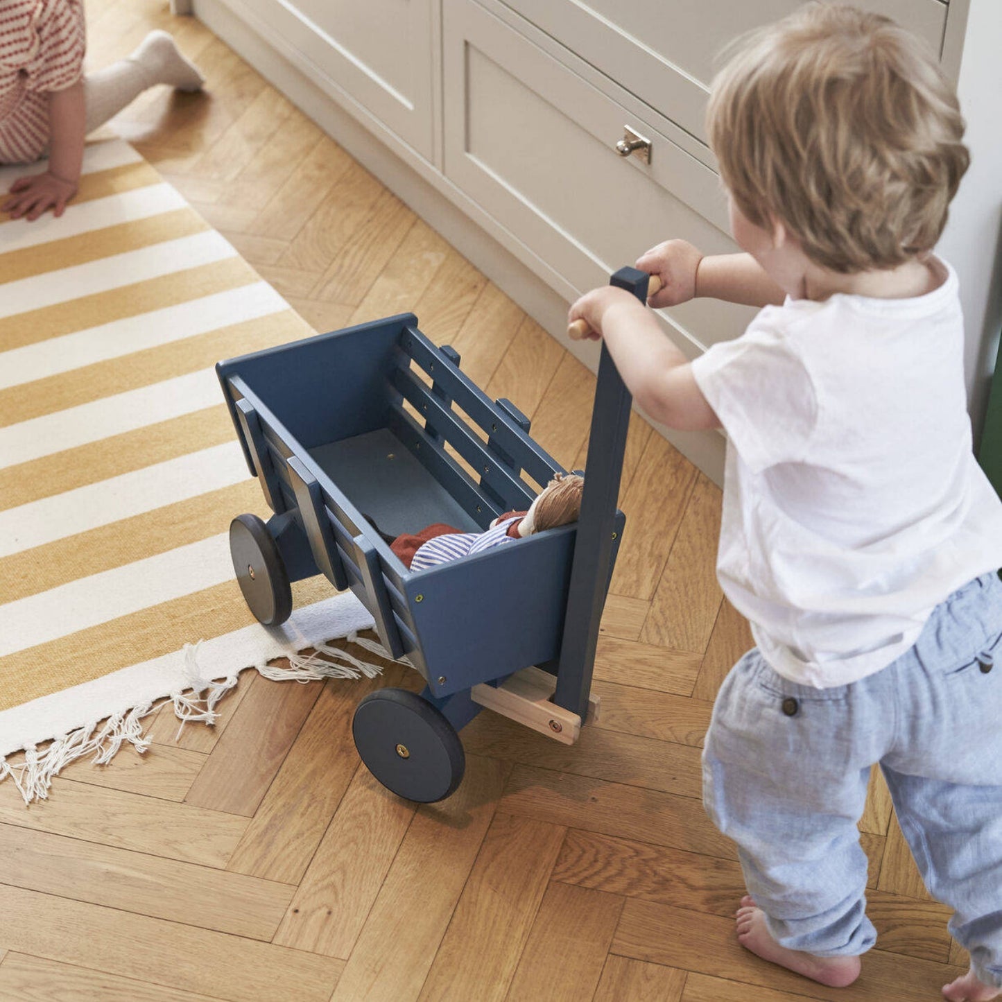Doll Wagon - Blue | Carl Larsson Collection | Wooden Pretend Play Toy