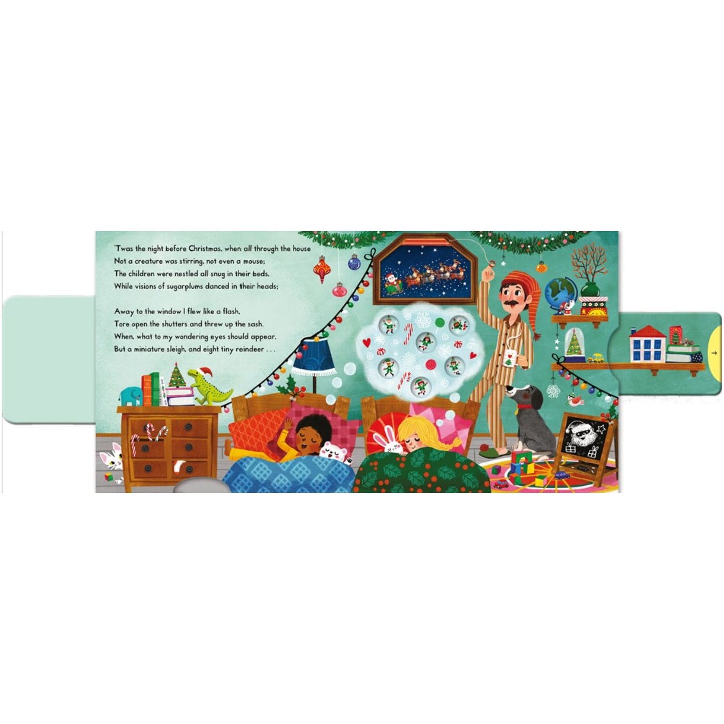 'Twas the Night Before Christmas | A Push, Pull and Slide Board Book | The Perfect Christmas Gift for Toddlers!