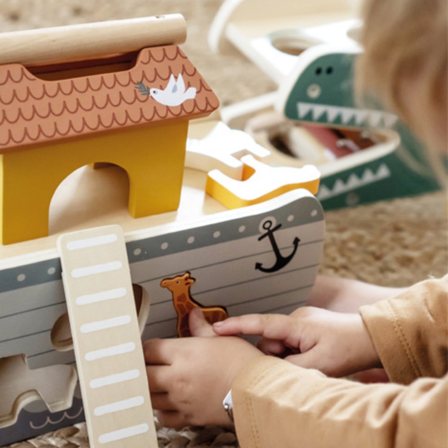 Noah's Shape Sorter Ark | Toddler Activity Wooden Toy