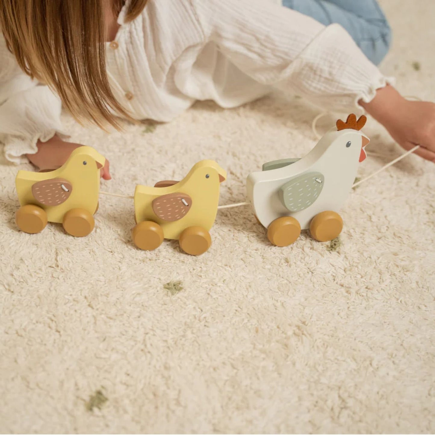 Pull-Along Chickens | Wooden Toddler Activity Toy