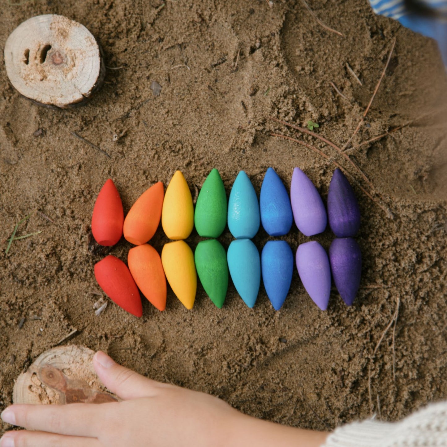 Mandala Rainbow Snowflakes | 36 Pieces | Wooden Toys for Kids | Open-Ended Play