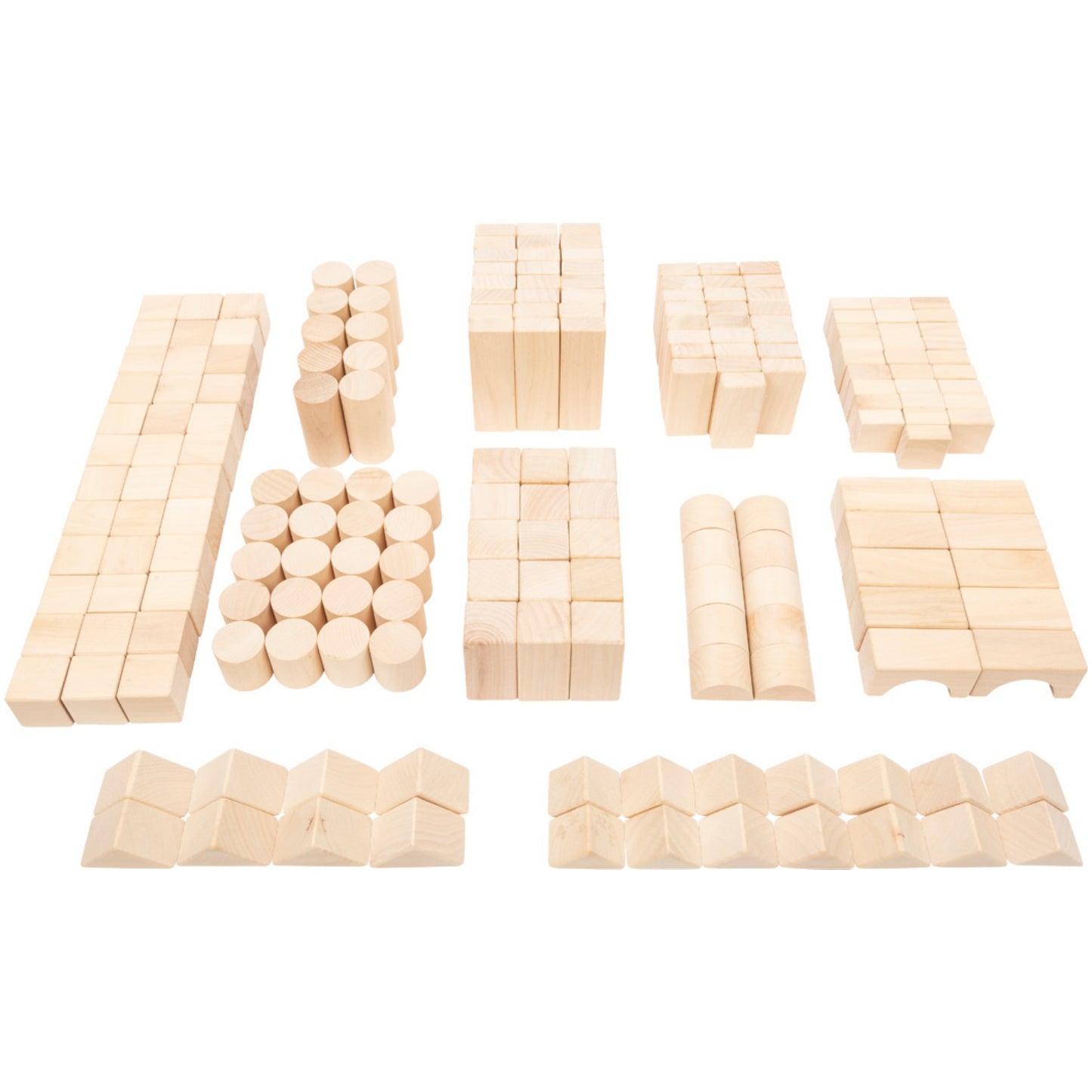 Natural Wooden Building Blocks In A Bag | 200 Classic Wooden Blocks | Develops Fine-Motor Skills