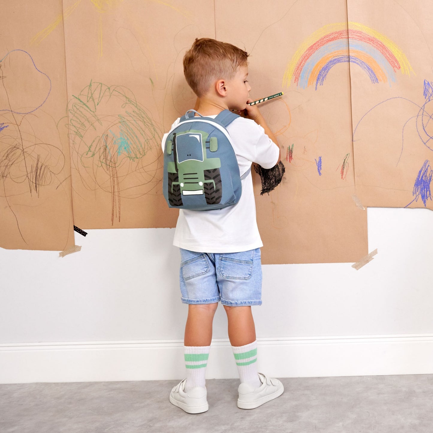 Tiny Drivers Tractor | Mini Backpack | Kid's Backpack for Creche, Nursery & School