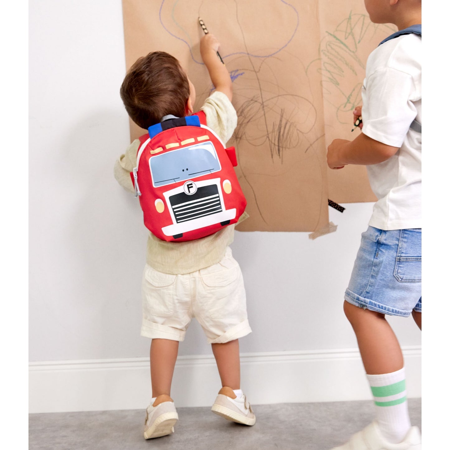 Tiny Drivers Fire Engine | Mini Backpack | Kid's Backpack for Creche, Nursery & School