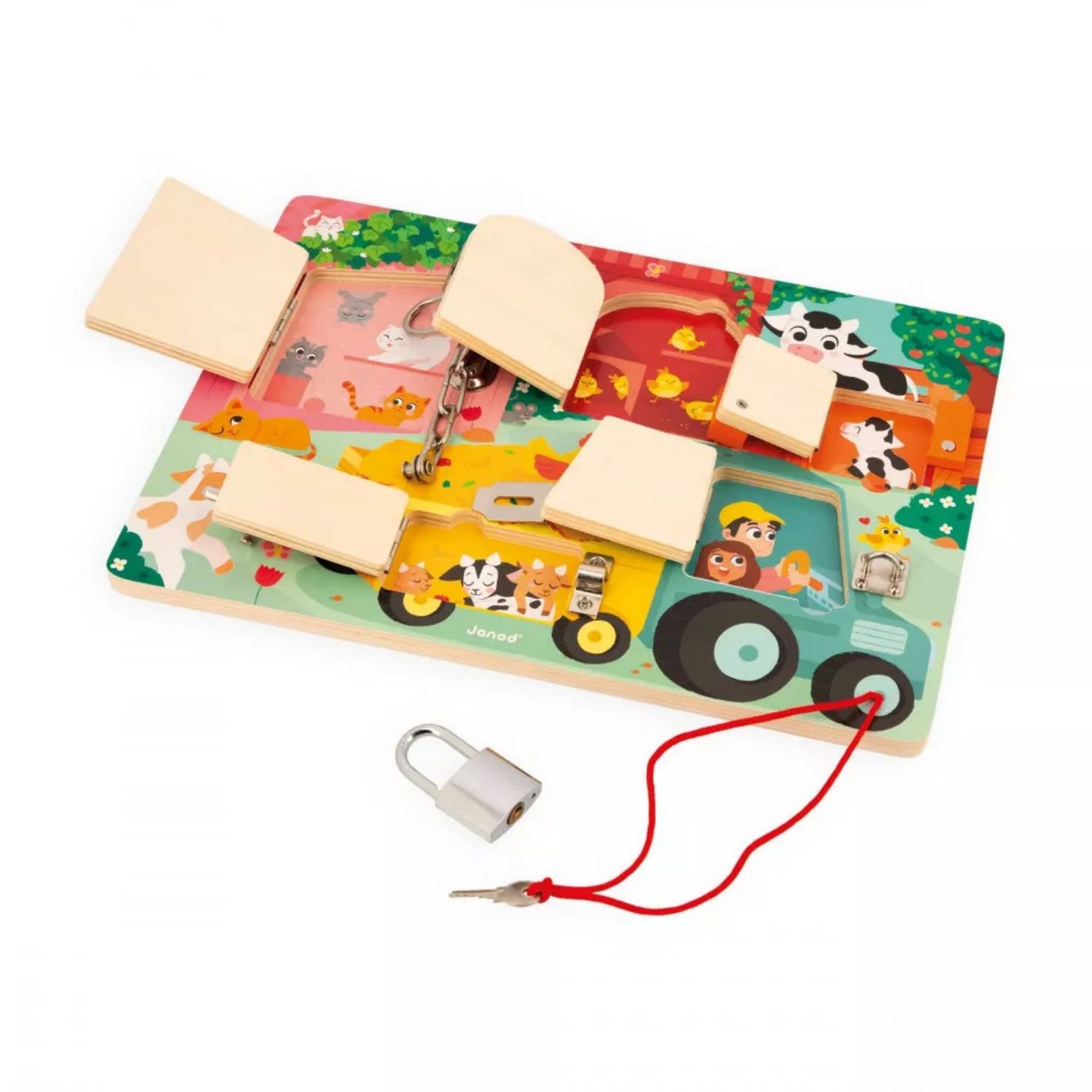 Padlocks Board - The Farm | Educational Toy For Kids