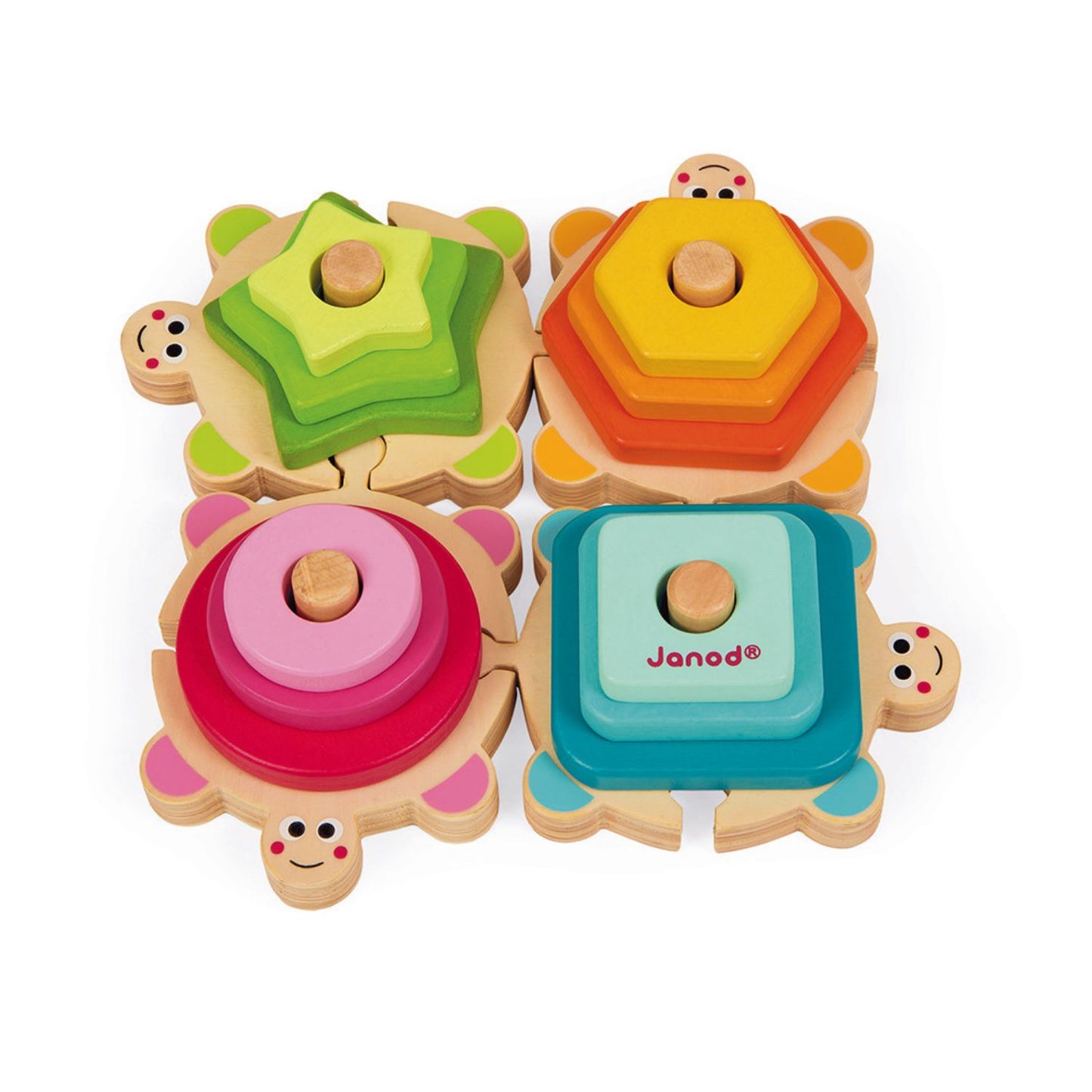 I Wood Stackable Turtles | Wooden Toddler Activity Toy