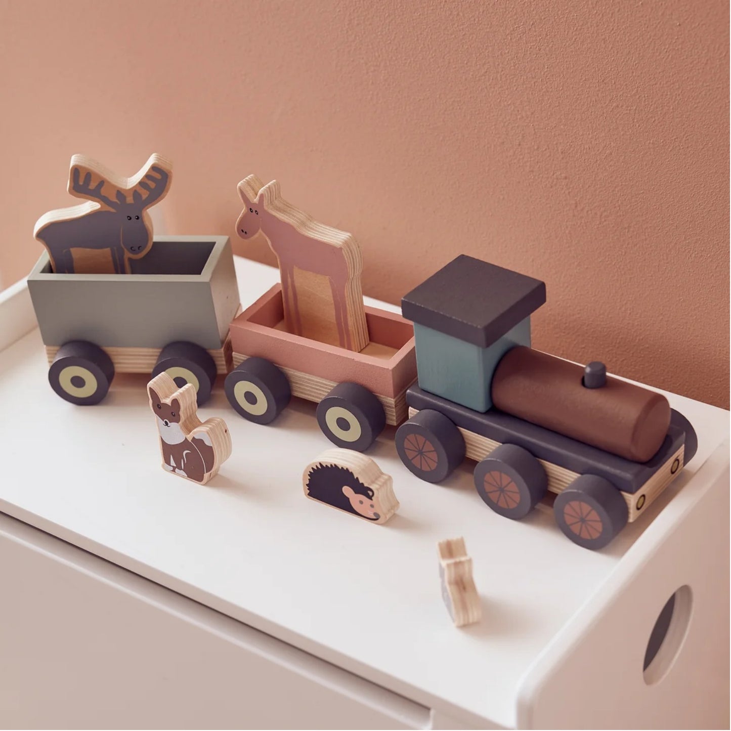 Animal Wood Train | Wooden Toddler Activity Toy