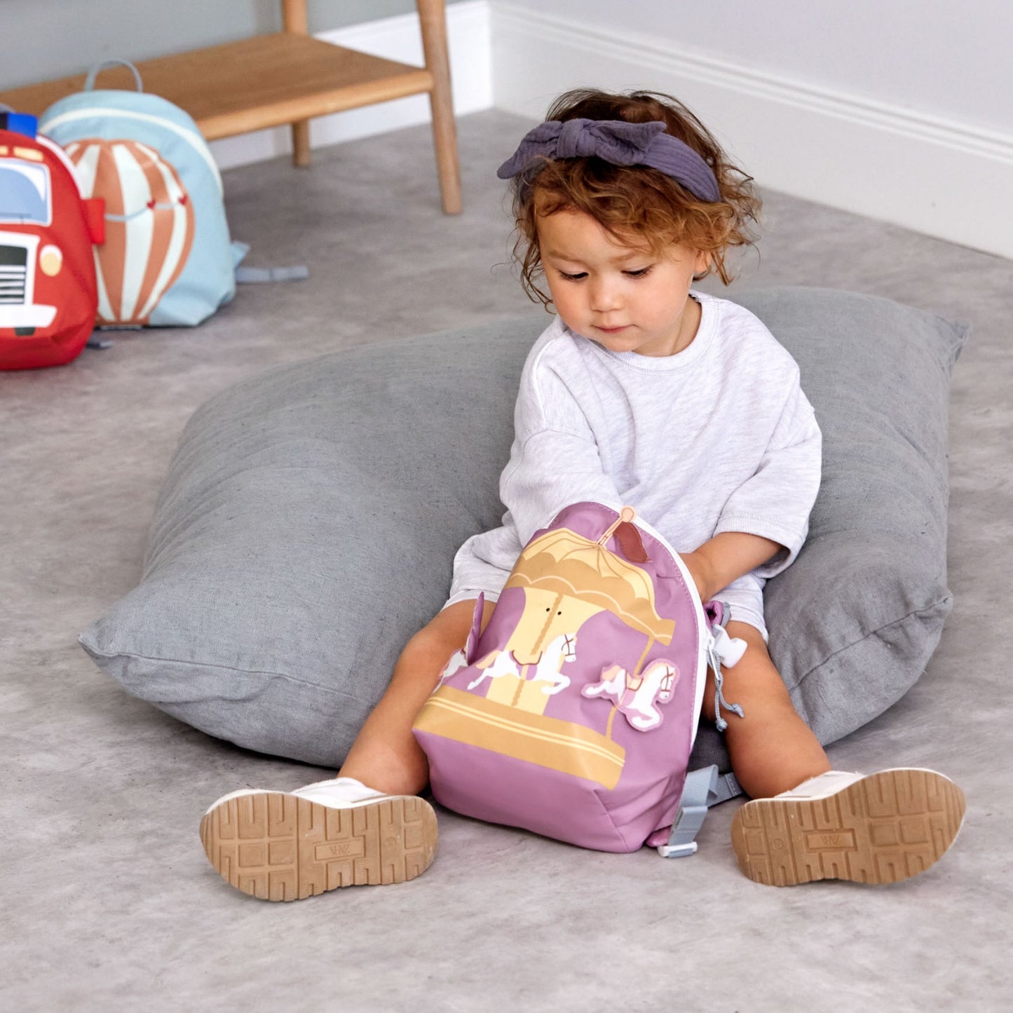 Tiny Drivers Carousel | Mini Backpack | Kid's Backpack for Creche, Nursery & School