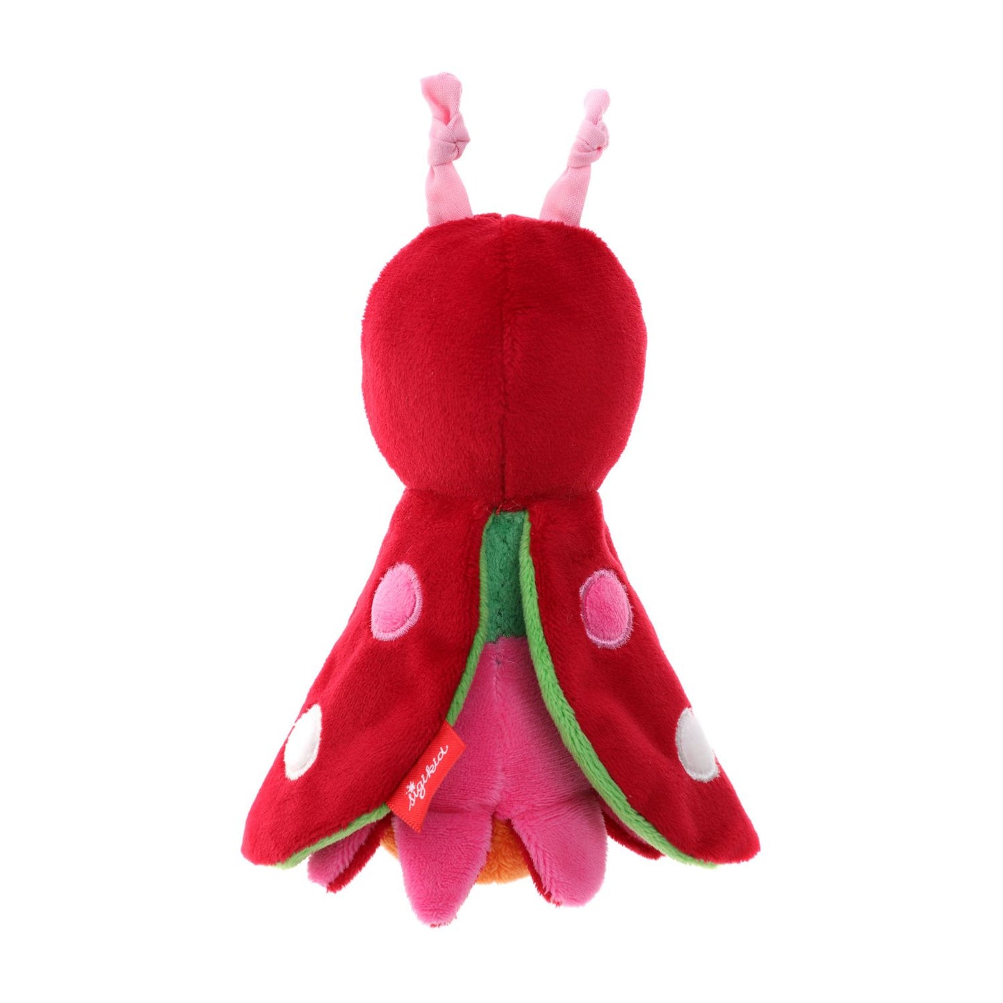 Ladybird & Flower | Reversible Crinkly Grasping Toy and Rattle | Baby’s First Soft Toy