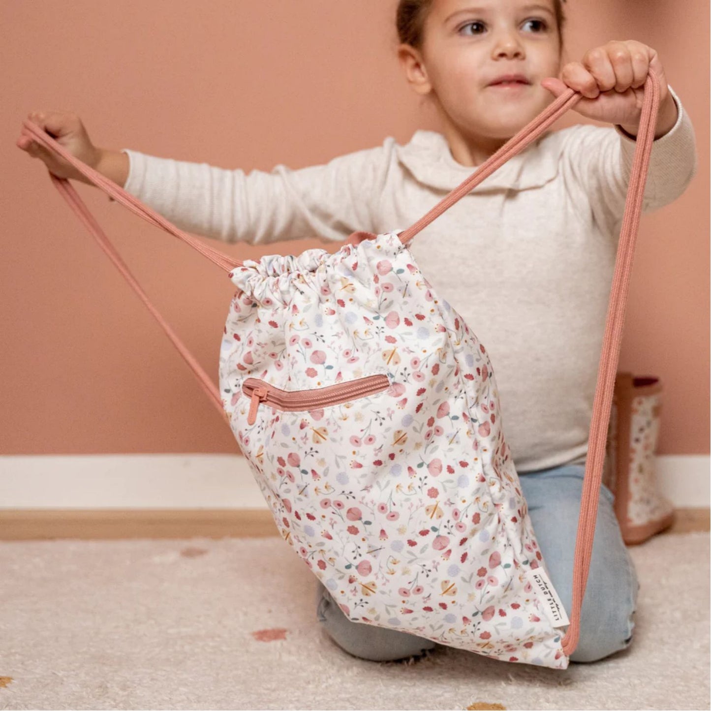 Flowers & Butterflies | Children’s String Bag for Creche, Nursery & School