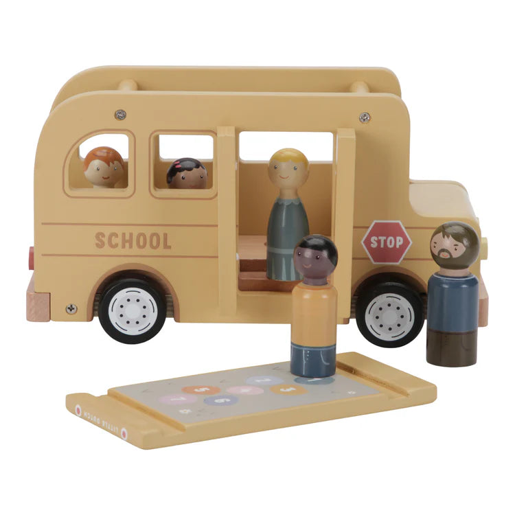 School Bus with Figures | Wooden Toy Set for Imaginative Play