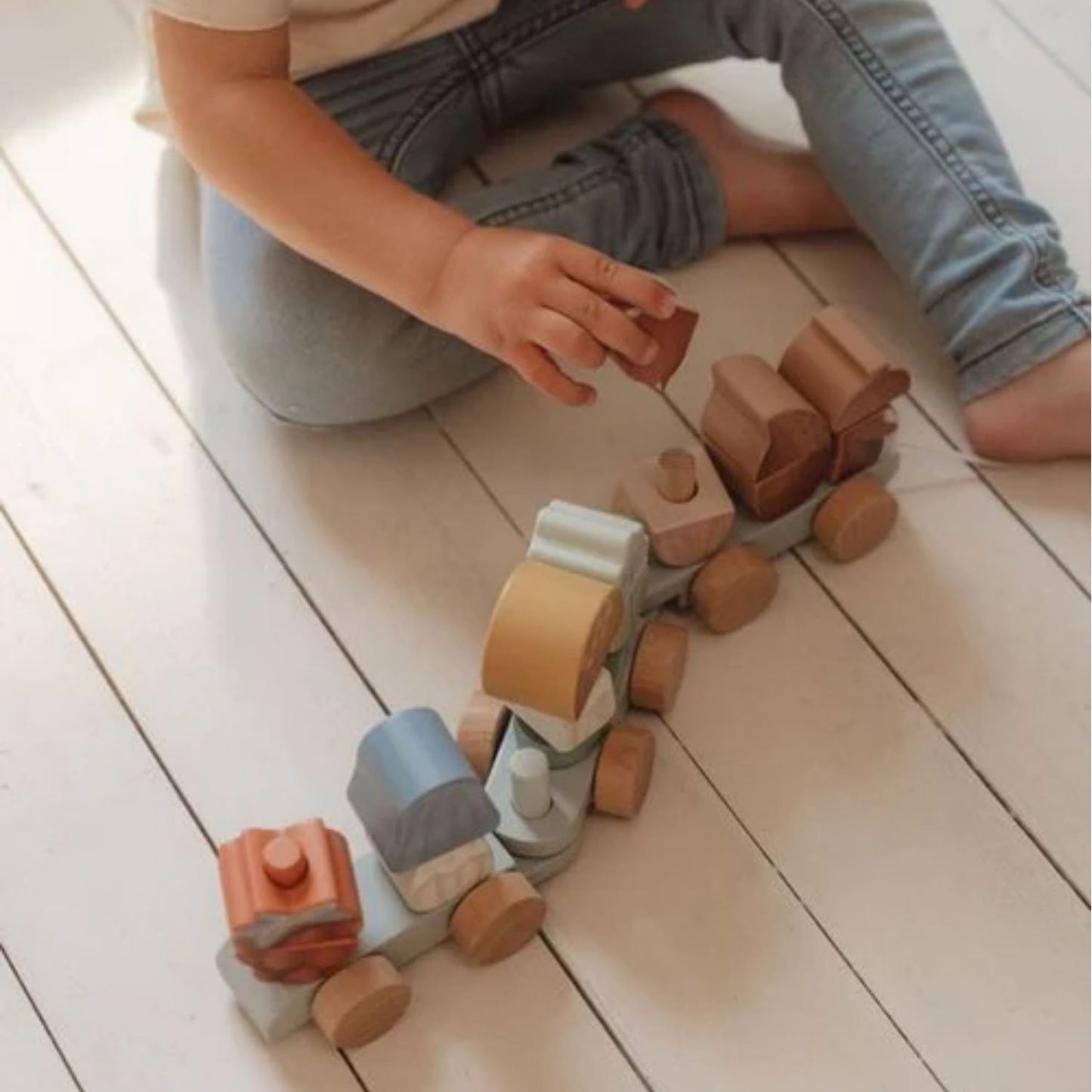 Stacking Train Squirrel Forest Friends | Wooden Toddler Activity