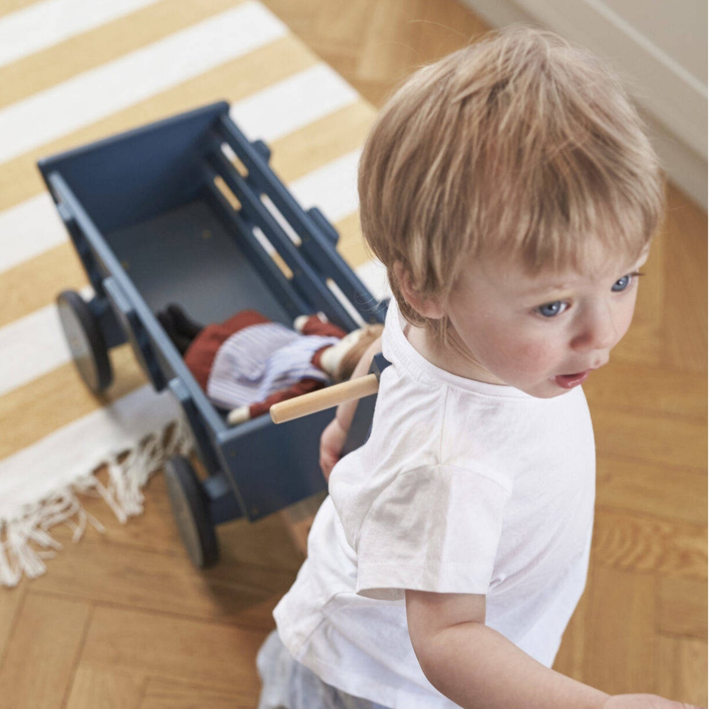 Doll Wagon - Blue | Carl Larsson Collection | Wooden Pretend Play Toy