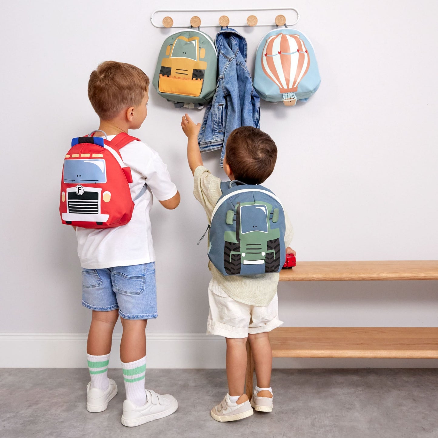 Tiny Drivers Fire Engine | Mini Backpack | Kid's Backpack for Creche, Nursery & School